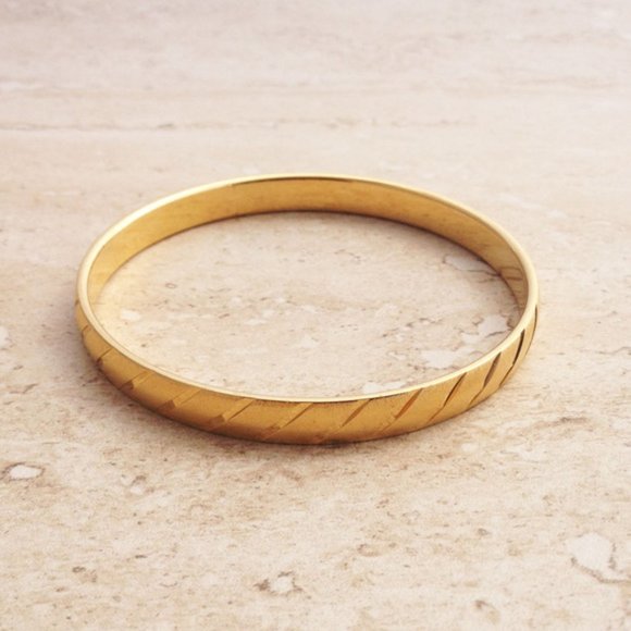 Classic 70's Gold Monet Bangle Bracelet